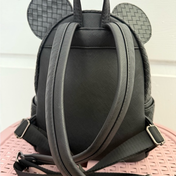 Disney Loungefly Black Woven Backpack - Picture 3 of 4